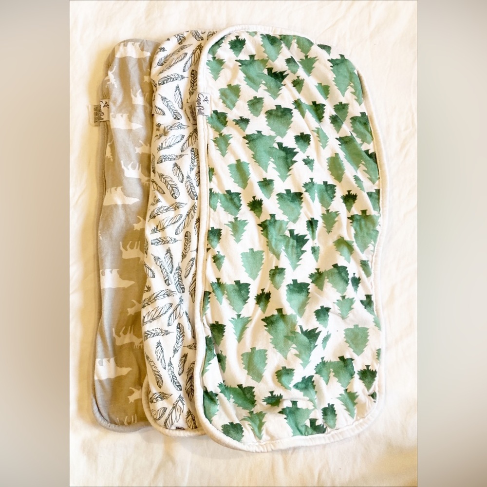 Copper pearl burp cloth set